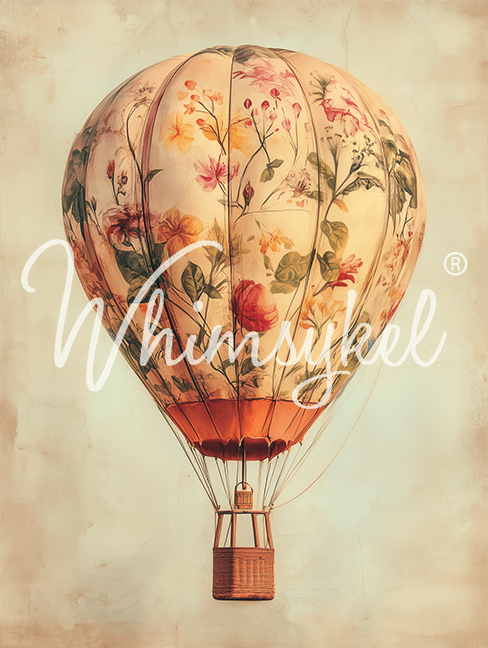 Botanical Balloon  | 18 lb Decoupage Tissue Paper | 21x29 in