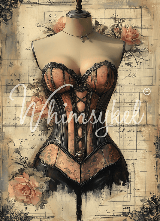 Laced in Time  | 18 lb Decoupage Tissue Paper | 21x29 in