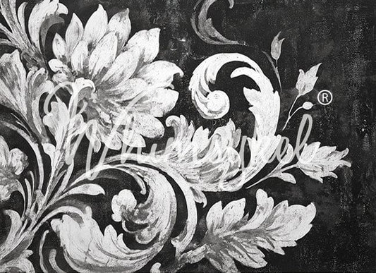 Noir Brocade | 18 lb Decoupage Tissue Paper | 2 Sizes
