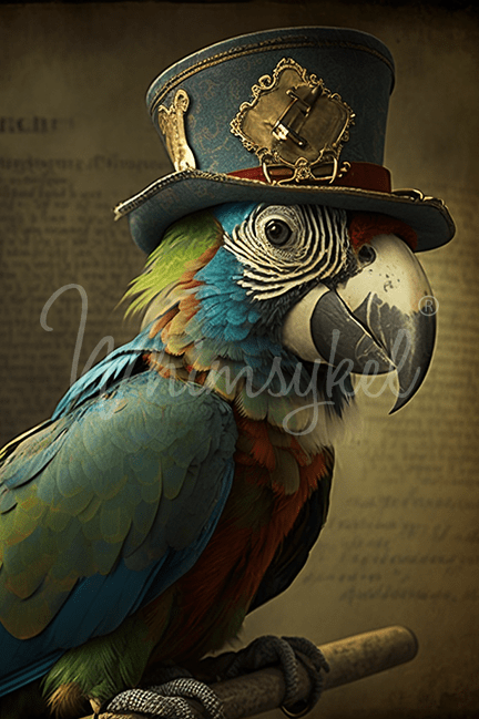 Polly McSquawk | 18 lb Decoupage Tissue Paper | 21x29 in