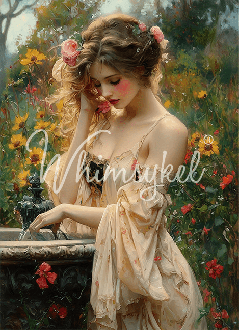 Rosewater Fountain | 18 lb Decoupage Tissue Paper | 2 Sizes