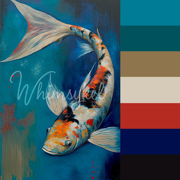 Don't Be Koi Left Facing | Tissue or Rice Decoupage Paper