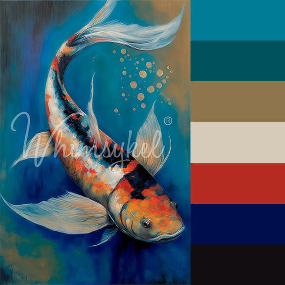 Don't Be Koi Right Facing | Tissue or Rice Decoupage Paper