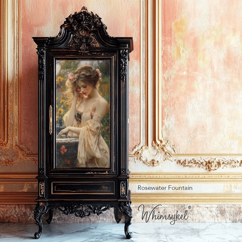 Rosewater Fountain | 18 lb Decoupage Tissue Paper | 2 Sizes