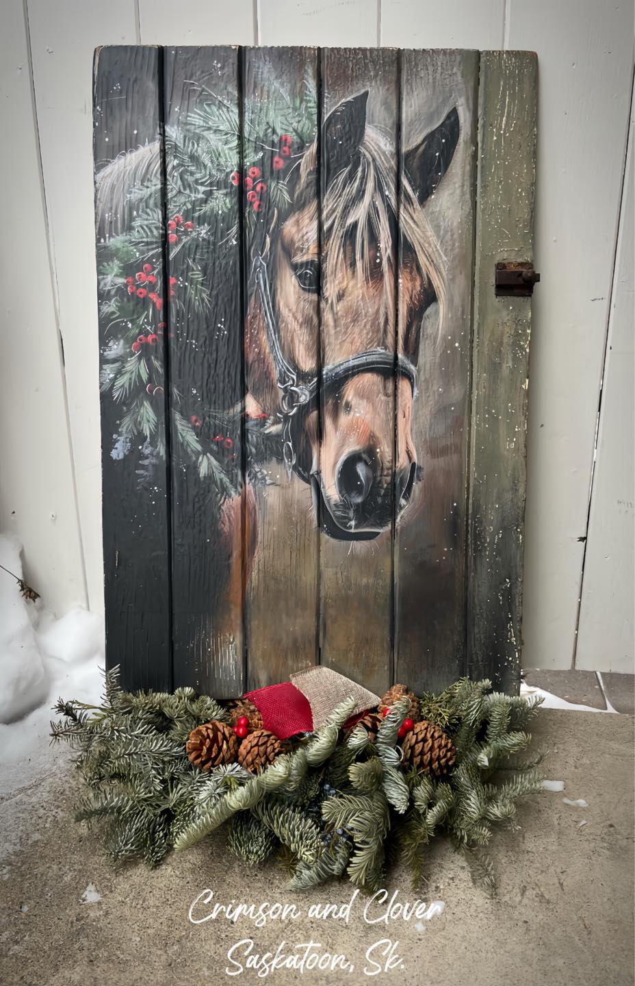 Yuletide Steed | 18 lb Decoupage Tissue Paper | 2 Sizes