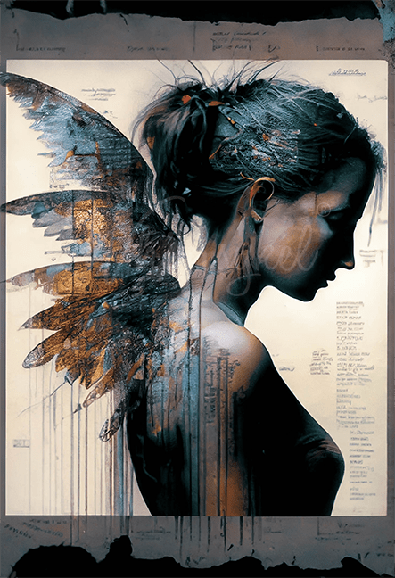 Anges parmi nous : Dara Papier de soie de découpage 21x29