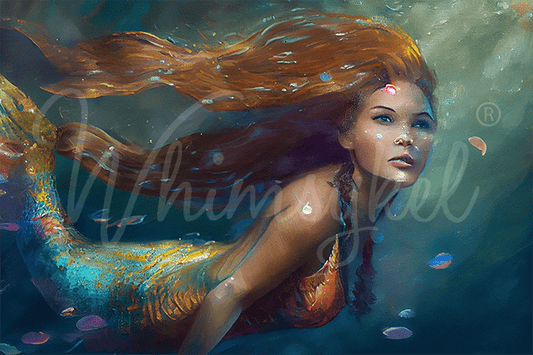Arista : Papier de soie de découpage de sirène mystique 29x21