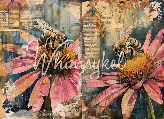 Honey Bee Duo Decoupage Tissue Paper 29x21