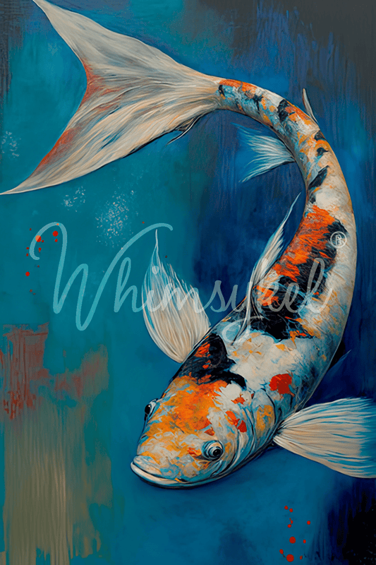 Don't Be Koi Left Facing | Tissue or Rice Decoupage Paper