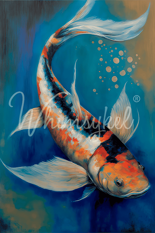 Don't Be Koi Right Facing | Tissue or Rice Decoupage Paper