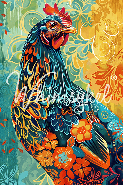 Whimsical Rooster Right