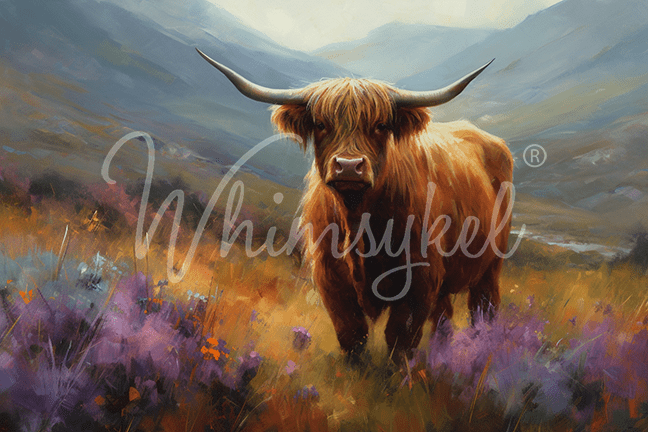 Flora Highland Cow Decoupage Tissue Paper 30 x 20 in