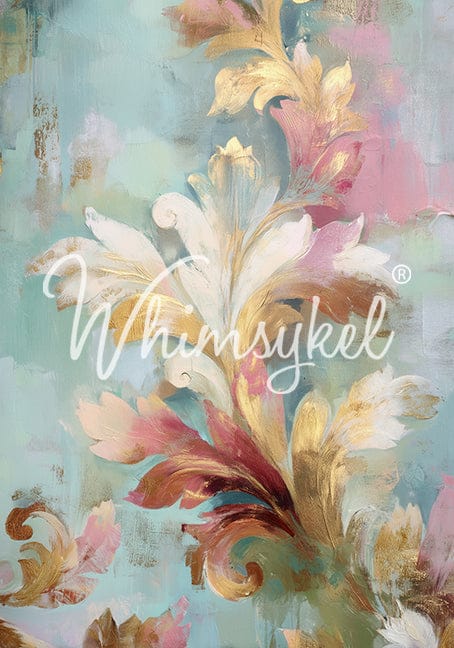 Acanthus Fresco  | 18lb Decoupage Tissue Paper 14x20 in