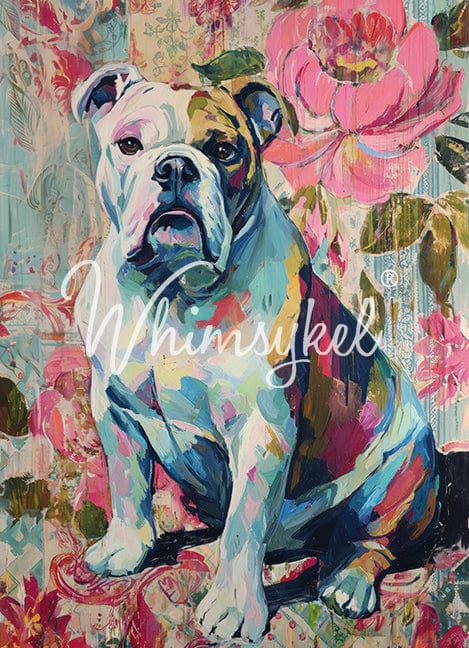 English Bulldog | 18 lb Decoupage Tissue Paper | 21x29