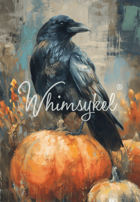 Fall Raven | Tissue or Rice Decoupage Paper