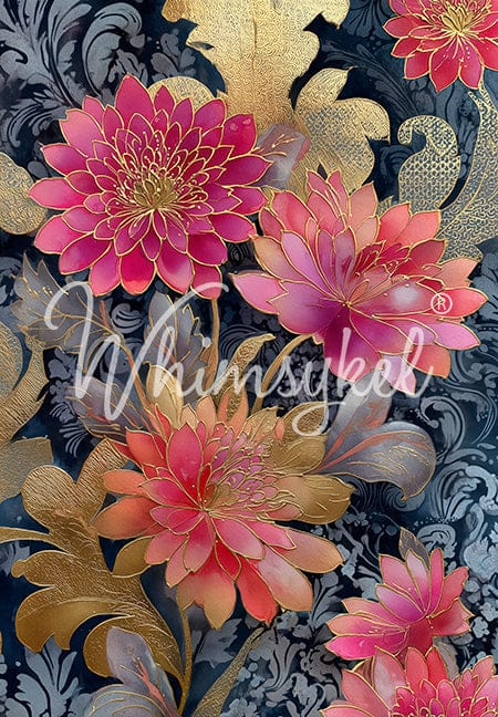 Gilded Flowers | 18 lb Decoupage Tissue Paper | 21x29