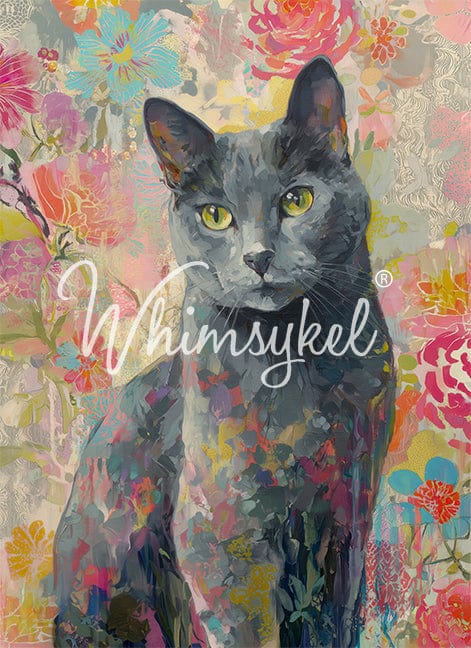 Gray Cat | 18 lb Decoupage Tissue Paper | 21x29