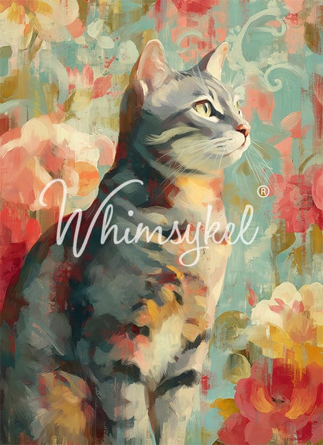 Gray Tabby | 18 lb Decoupage Tissue Paper | 21x29