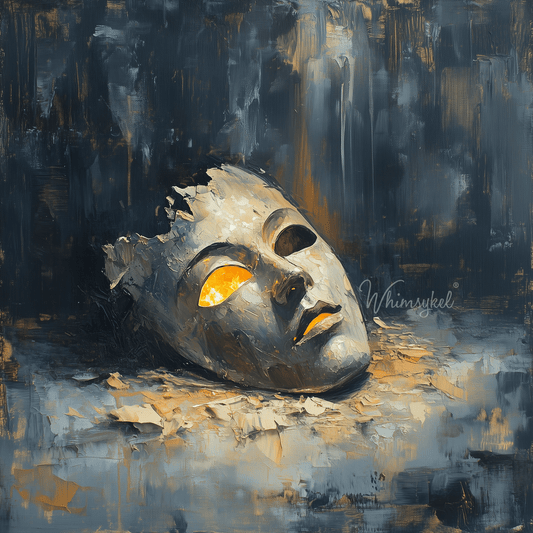 Mask of Expectations | Square Tissue or Rice Decoupage Paper