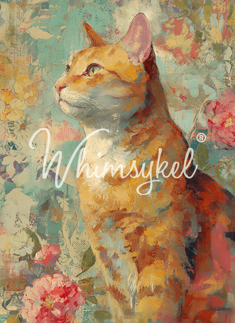 Orange Tabby | 18 lb Decoupage Tissue Paper | 21x29