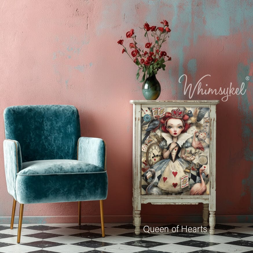 Queen of Hearts | 18 lb Decoupage Tissue Paper | 21x29