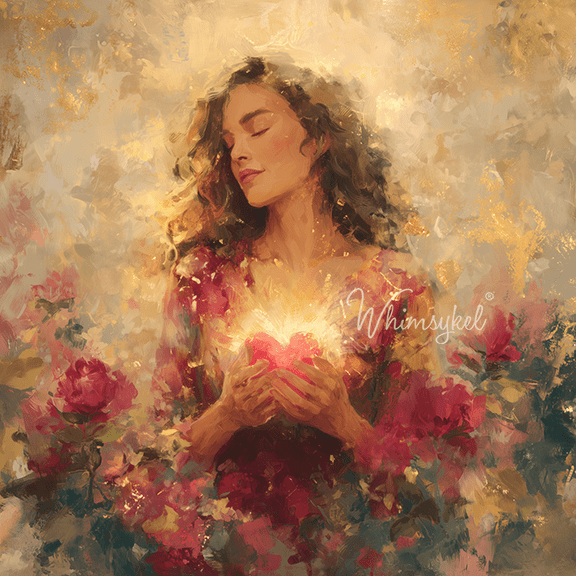 Radiate Love | Square Tissue or Rice Decoupage Paper