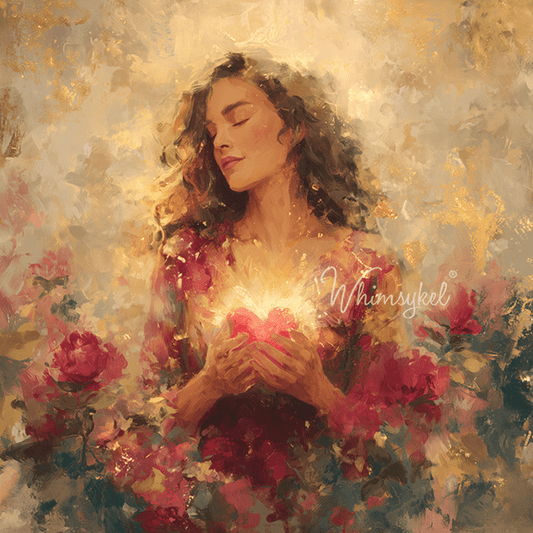 Radiate Love | Square Tissue or Rice Decoupage Paper