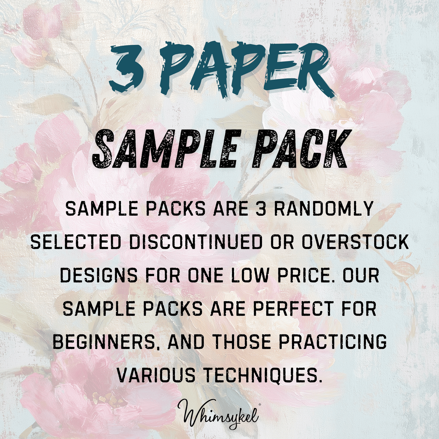 3 Paper Sample Pack | Limited Quantity | 18lb Decoupage Tissue Paper | 21x29 in