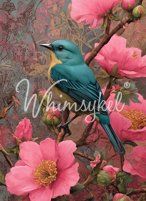 Songbird Blooms | 18 lb Decoupage Tissue Paper | 21x29