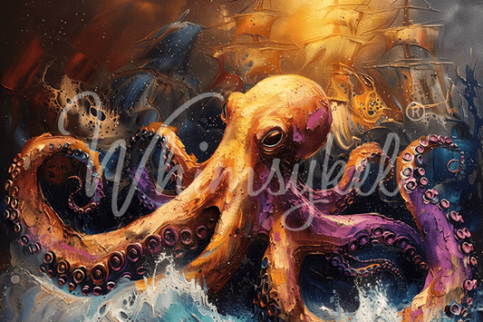 The Kracken | Tissue or Rice Decoupage Paper