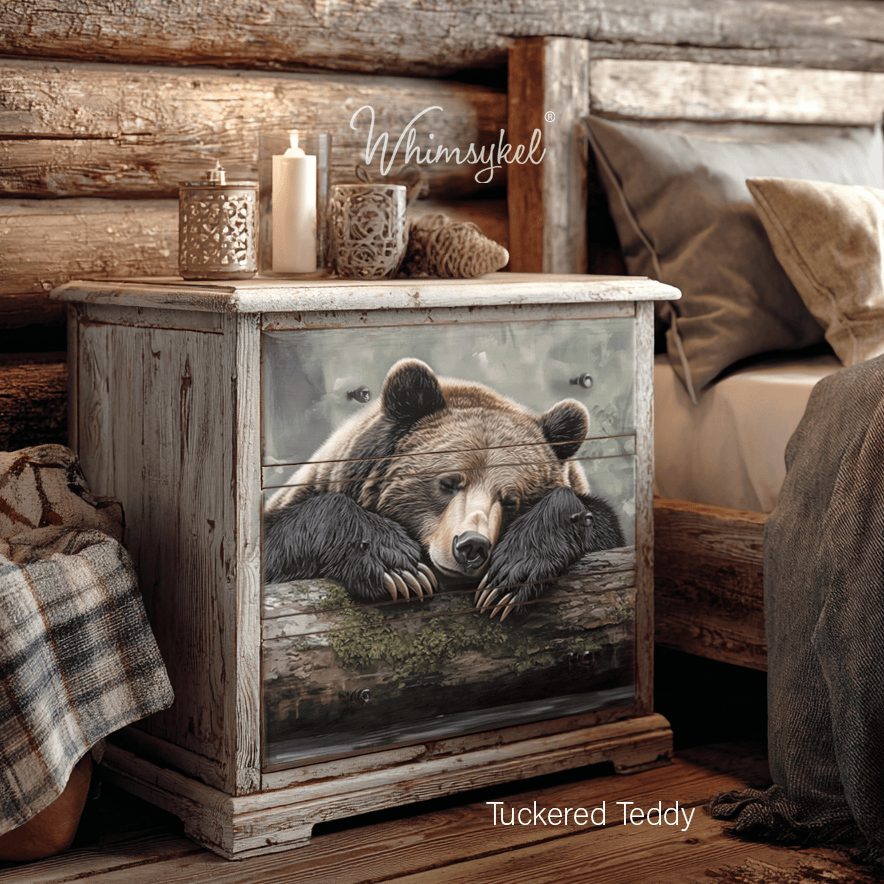 Tuckered Teddy | 18 lb Decoupage Tissue Paper | 29x21