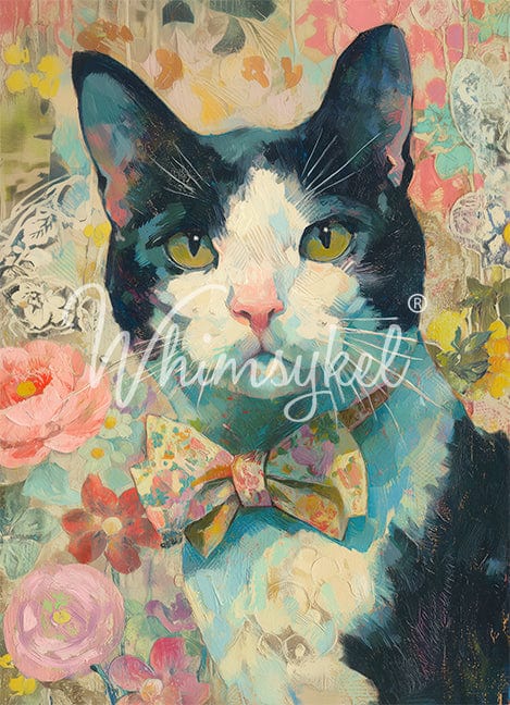 Tuxedo Cat | 18 lb Decoupage Tissue Paper | 21x29