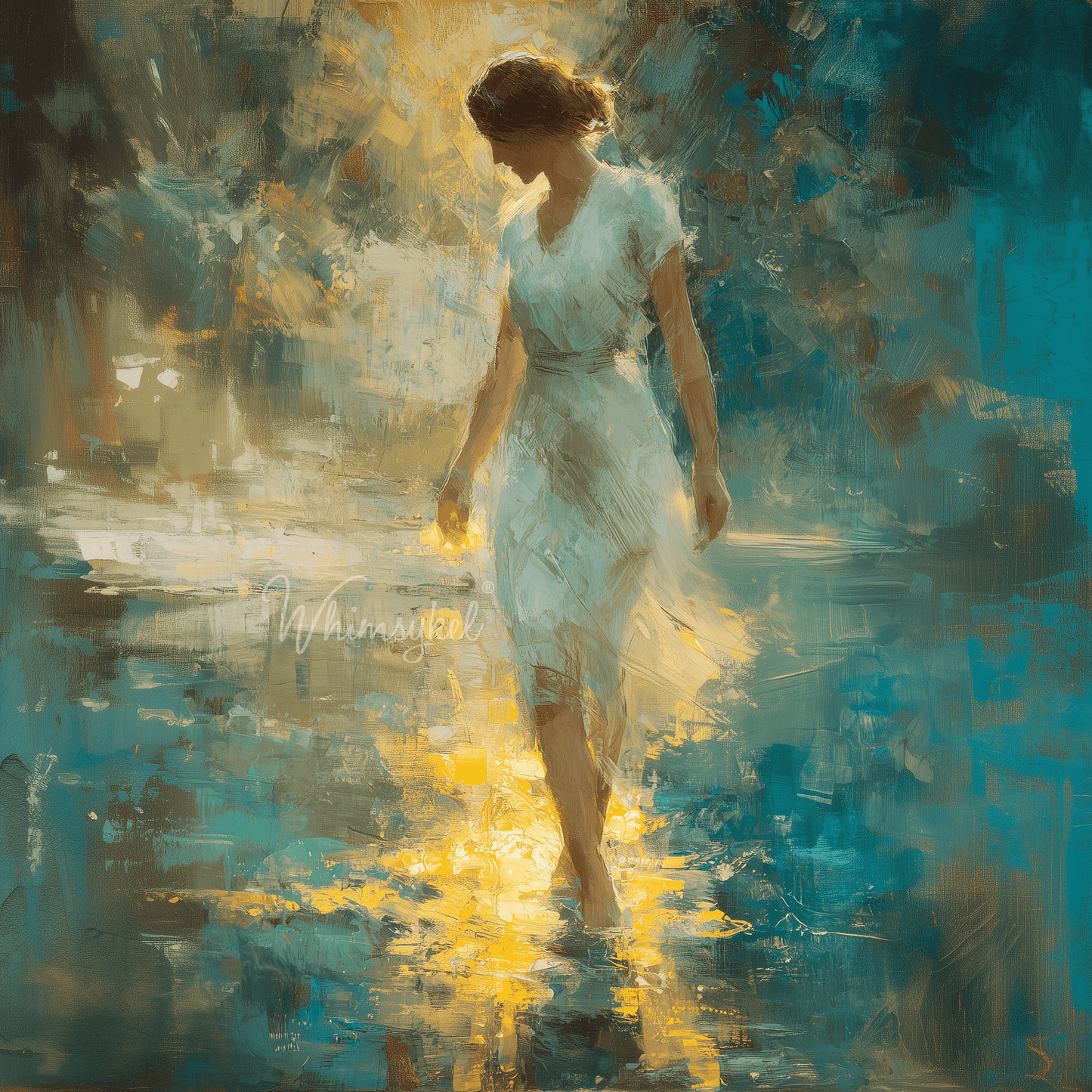 Where Light Finds Her | Square Tissue or Rice Decoupage Paper