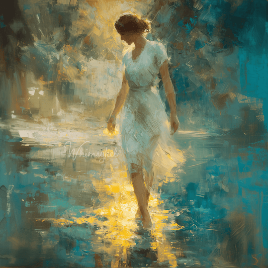 Where Light Finds Her | Square Tissue or Rice Decoupage Paper