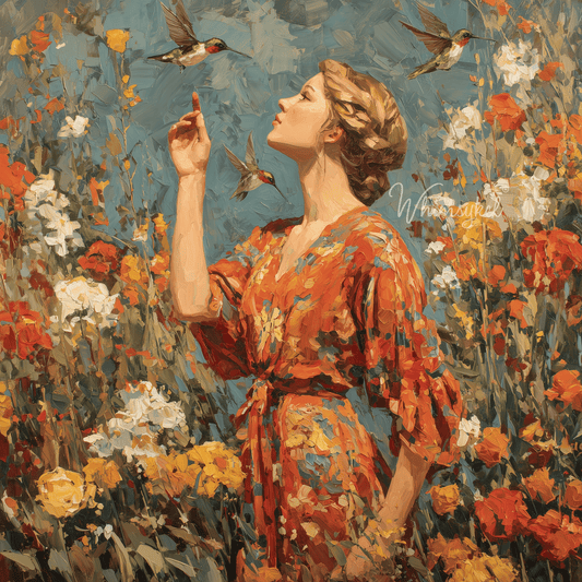 Whisper of the Hummingbird | Square Tissue or Rice Decoupage Paper