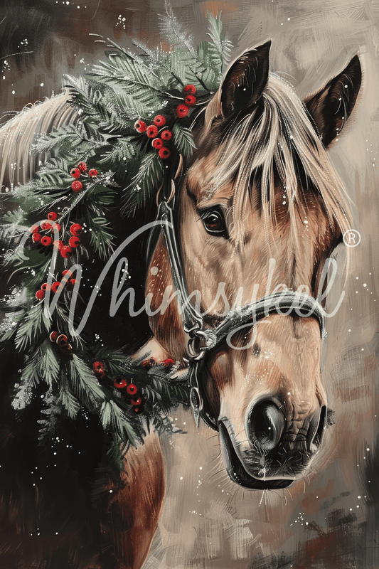 Yuletide Steed | 18 lb Decoupage Tissue Paper | 2 Sizes