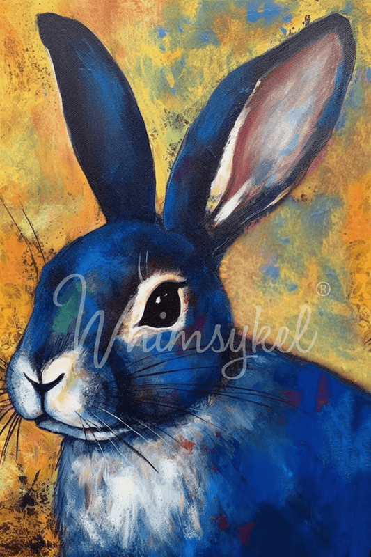 Bunny Blue | Tissue or Rice Decoupage Paper