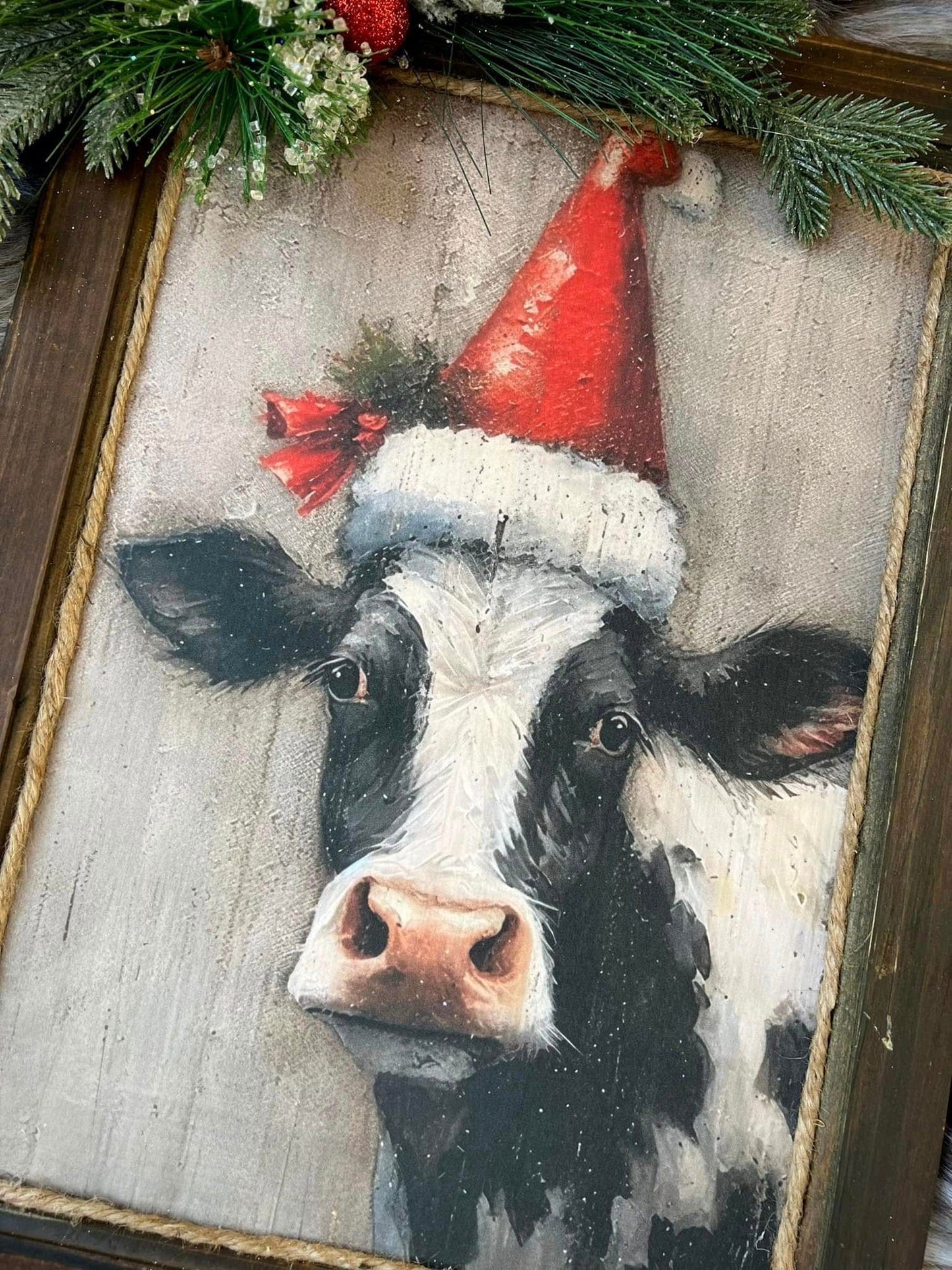 Christmas Cow | Tissue or Rice Decoupage Paper
