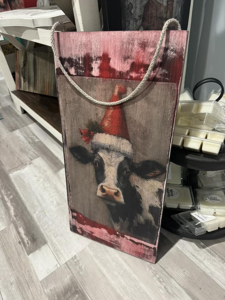 Christmas Cow | Tissue or Rice Decoupage Paper