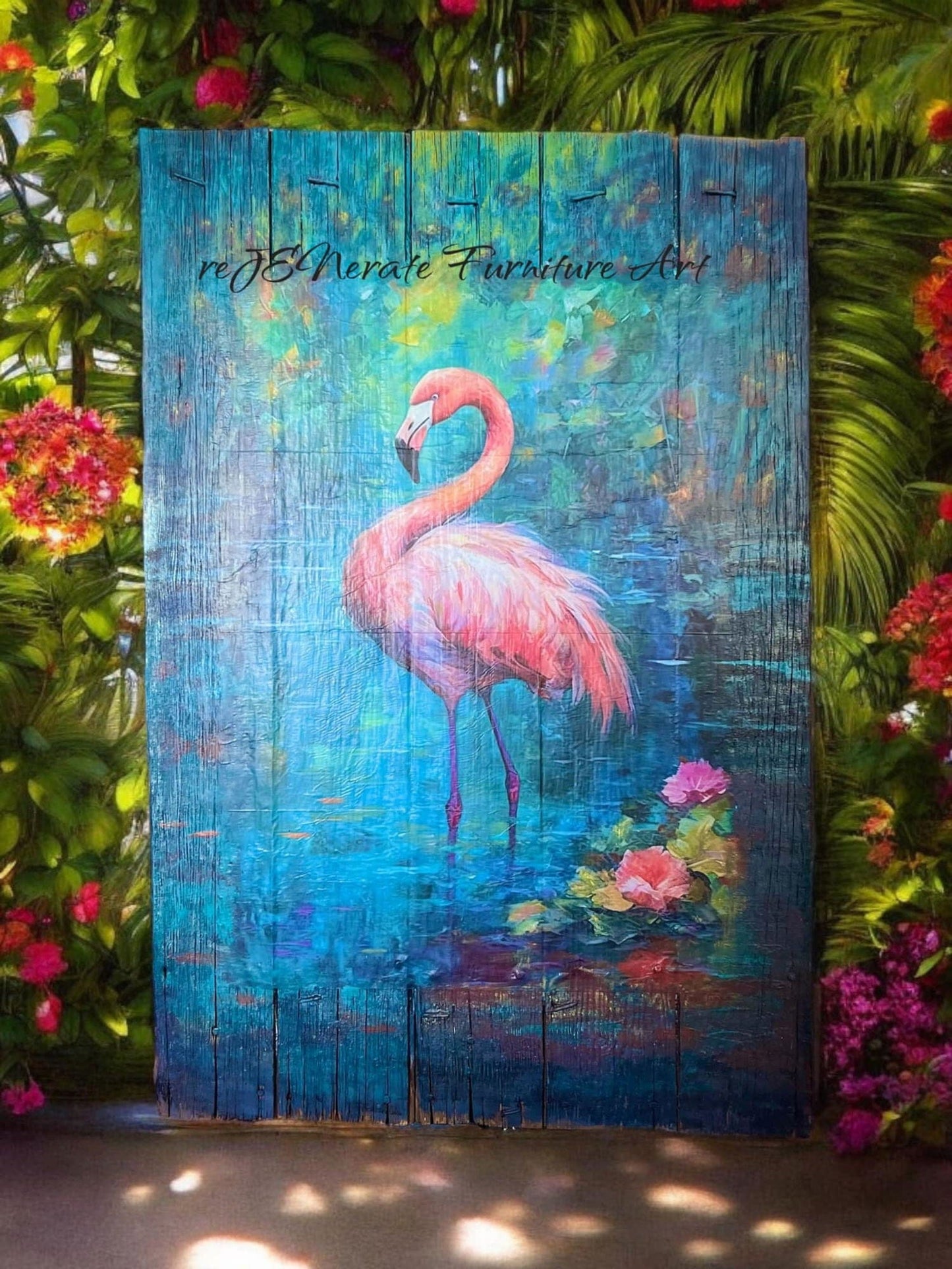 Flamingo Oasis | Tissue or Rice Decoupage Paper